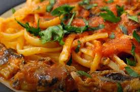 Capitone alla Napoletana con Pasta