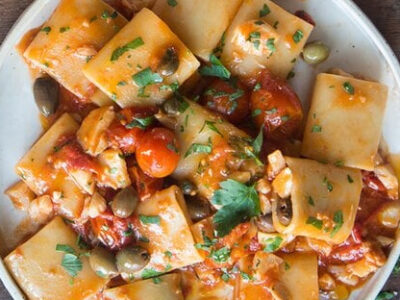 Pasta con Stoccafisso alla Napoletana